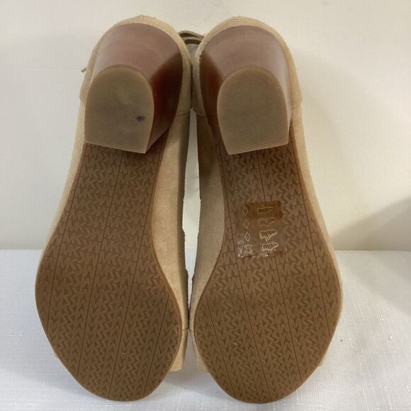 Michael Kors Women’s Open-toe Lace-up Tan Suede Bootie Size 6 - Picture 6 of 7